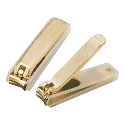 [ネイルケア] 金メッキ爪切り（大） カバー付