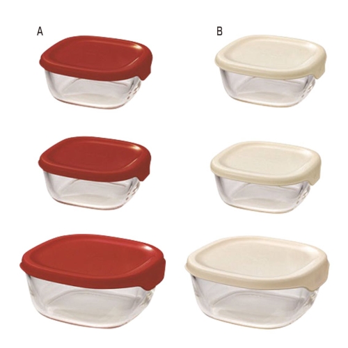 [調理器] 耐熱ガラス製保存容器3個セット