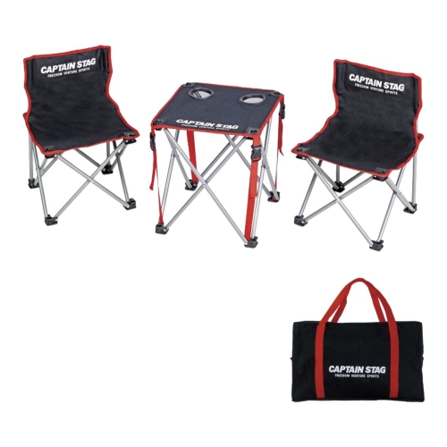 [アウトドア/レジャー] キャプテンスタッグ ジュール コンパクトテーブルチェアセット