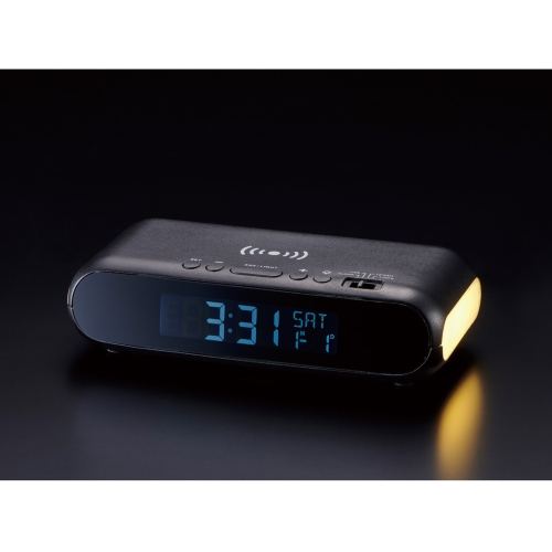 ワイヤレスチャージャークロック（ナイトライト付）
