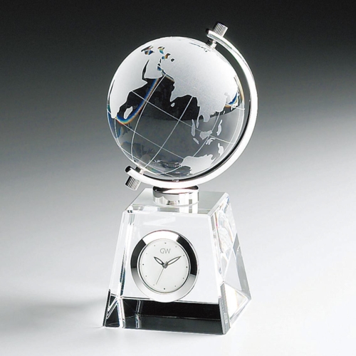 [クリスタルオーナメント] グラスワークスナルミ グローブ クロック