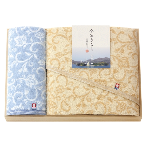 [タオルギフト] 今治きらら 日本製 愛媛今治 木箱入りタオルセット