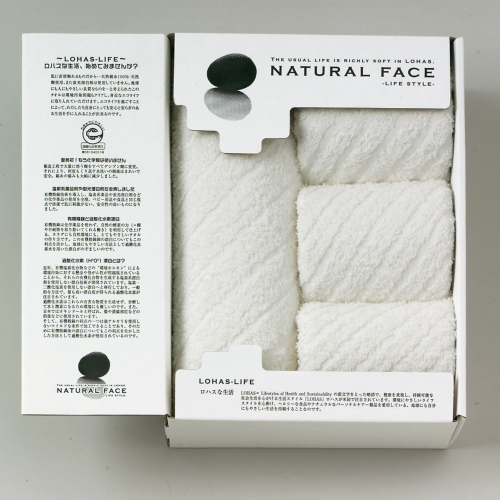 [タオルギフト] ナチュラルフェイス ライフスタイル バスタオル1P・フェイスタオル3Ｐ