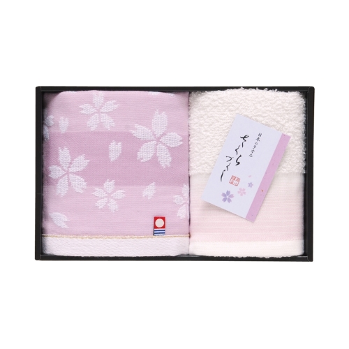 [タオルギフト] 日本名産地タオル  今治x泉州  さくらづくしタオルセット