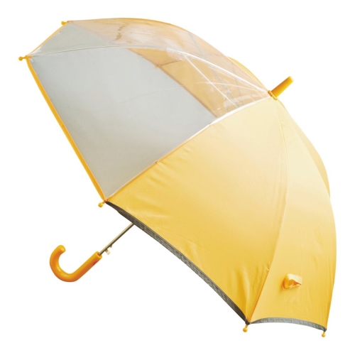 [長傘] 55cm子供傘安全窓付反射テープ付