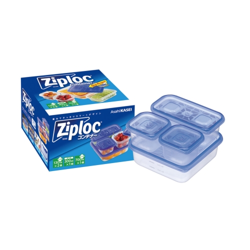 [粗品（保存容器）] 旭化成 ジップロック コンテナーアソート4個セット