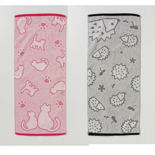 『ありがとうタオル』アニマルライフ 1枚袋入れ 名刺ポケット付き