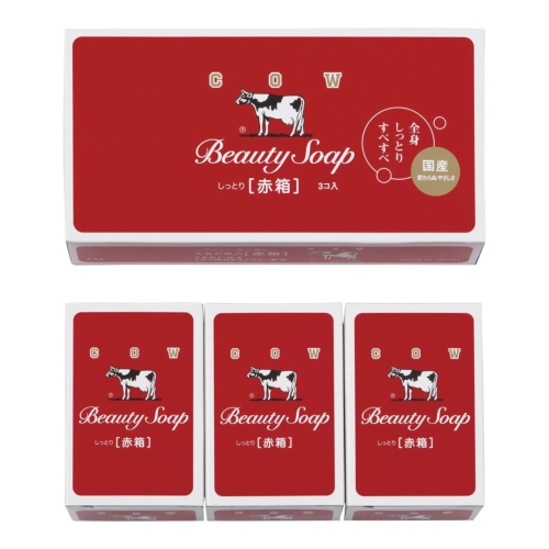 [石鹸ギフト] 牛乳石鹸 カウブランド 赤箱3コ入