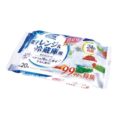 [粗品（クリーナー）] クリンクル消臭機能+ 電子レンジ冷蔵庫用おそうじシート20枚