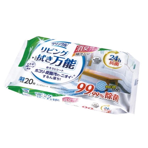 [粗品（クリーナー）] クリンクル リビング拭き掃除万能おそうじシート20枚