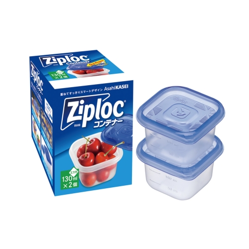 [粗品（保存容器）] 旭化成 ジップロックコンテナー 130ml2個入