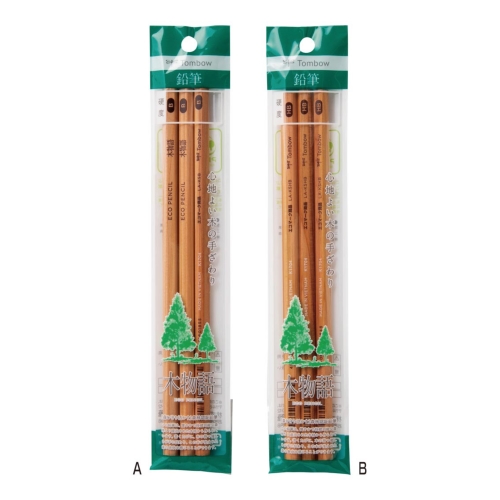 [お子様文具] トンボ 鉛筆 S木物語3本パック