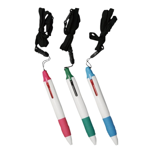 [ボールペン] 太軸2色ネックストラップ