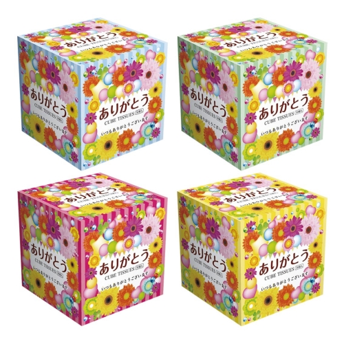 ありがとう キューブBoxティッシュ 50W