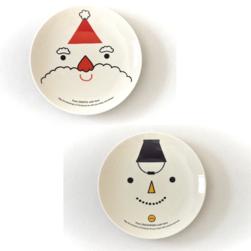 [クリスマス] スリールノエル  ケーキ皿1P（2柄アソート）