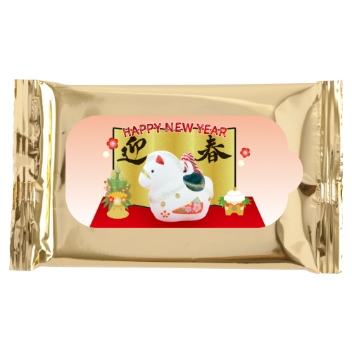 [干支/縁起] 干支ゴールドウェットティッシュ10P（午）