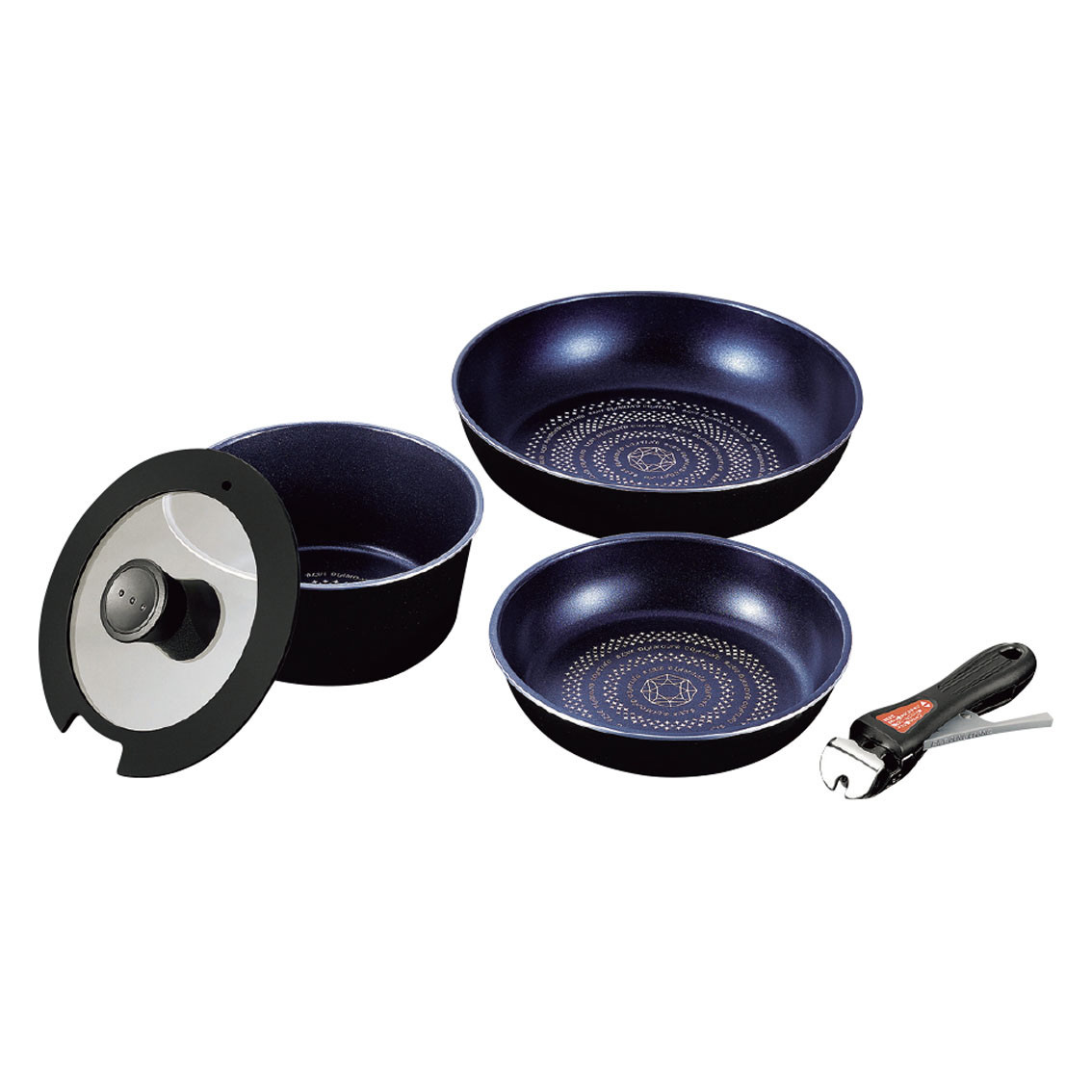 ルクスパン  ブルーダイヤモンドコートIH対応クックウェア5点セット
