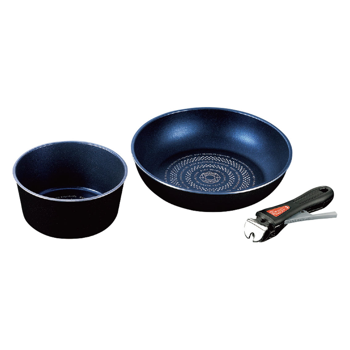 ルクスパン  ブルーダイヤモンドコートIH対応クックウェア3点セット