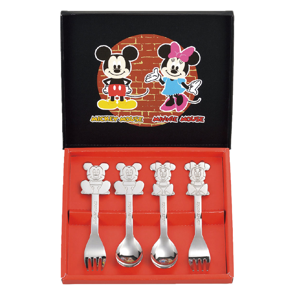 ミッキー&ミニー  ステンレス・スプーン&フォーク4pc