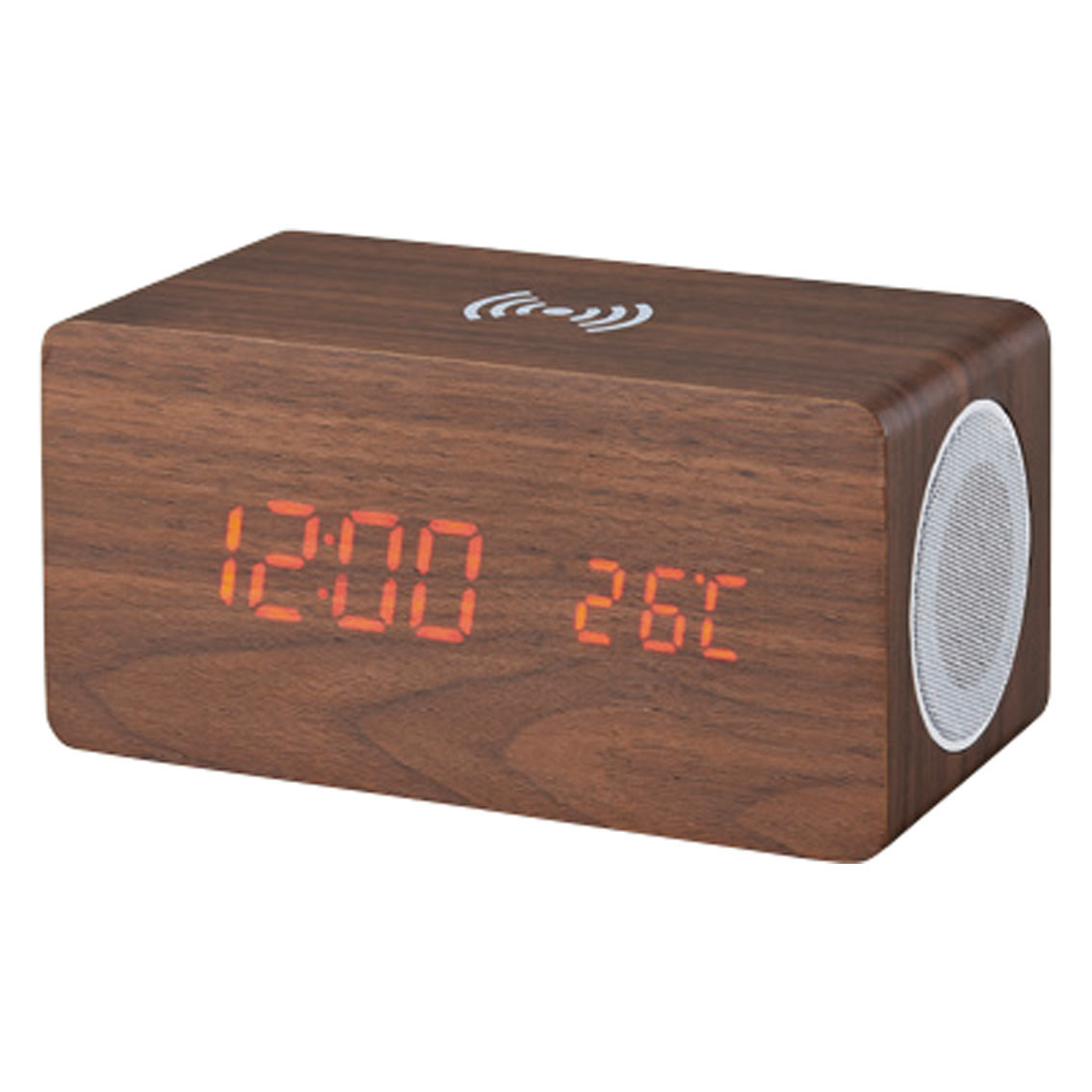 ブルートゥーススピーカー・ ワイヤレス充電機能付クロック