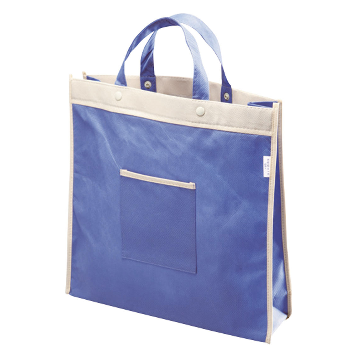 [ポケット付バッグ] 不織布バッグ スクウェアグレイ