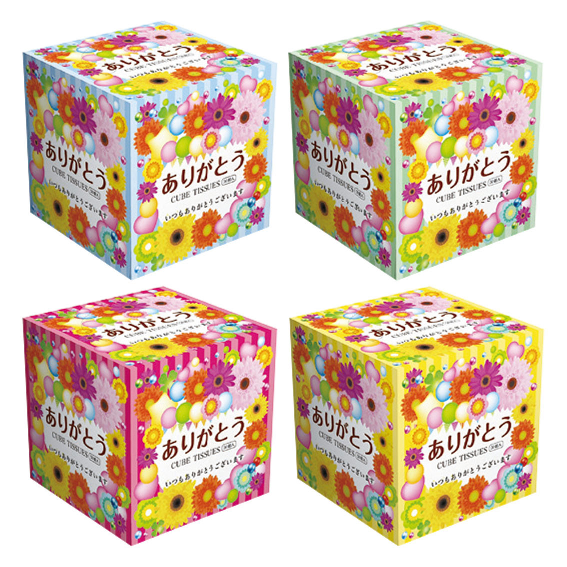 ありがとう キューブBoxティッシュ 50W