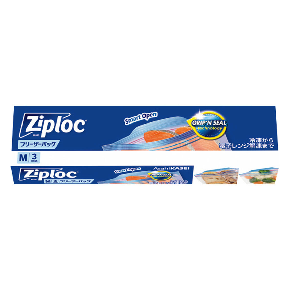 [粗品（保存容器）] 旭化成 ジップロックフリーザーバッグ M3枚入