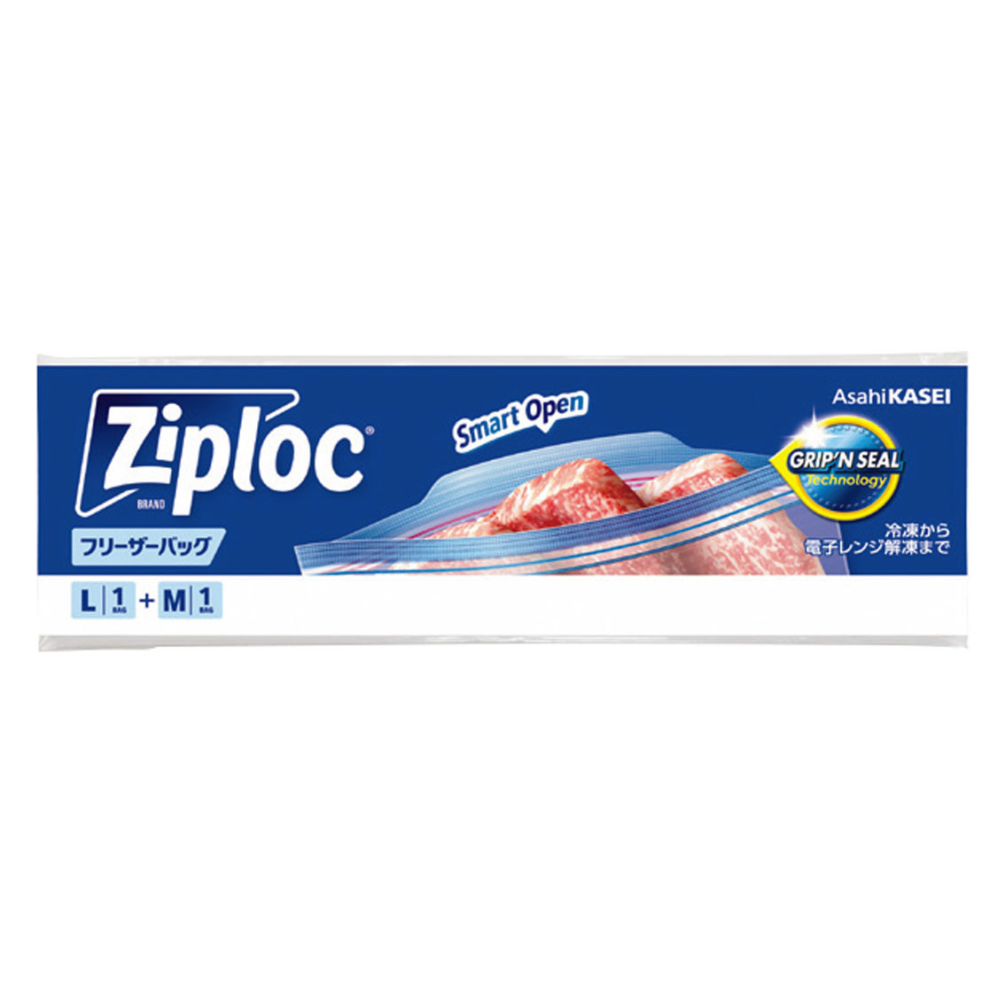 [粗品（キッチン）] 旭化成  ジップロックフリーザーバッグＬ・M各1枚袋入