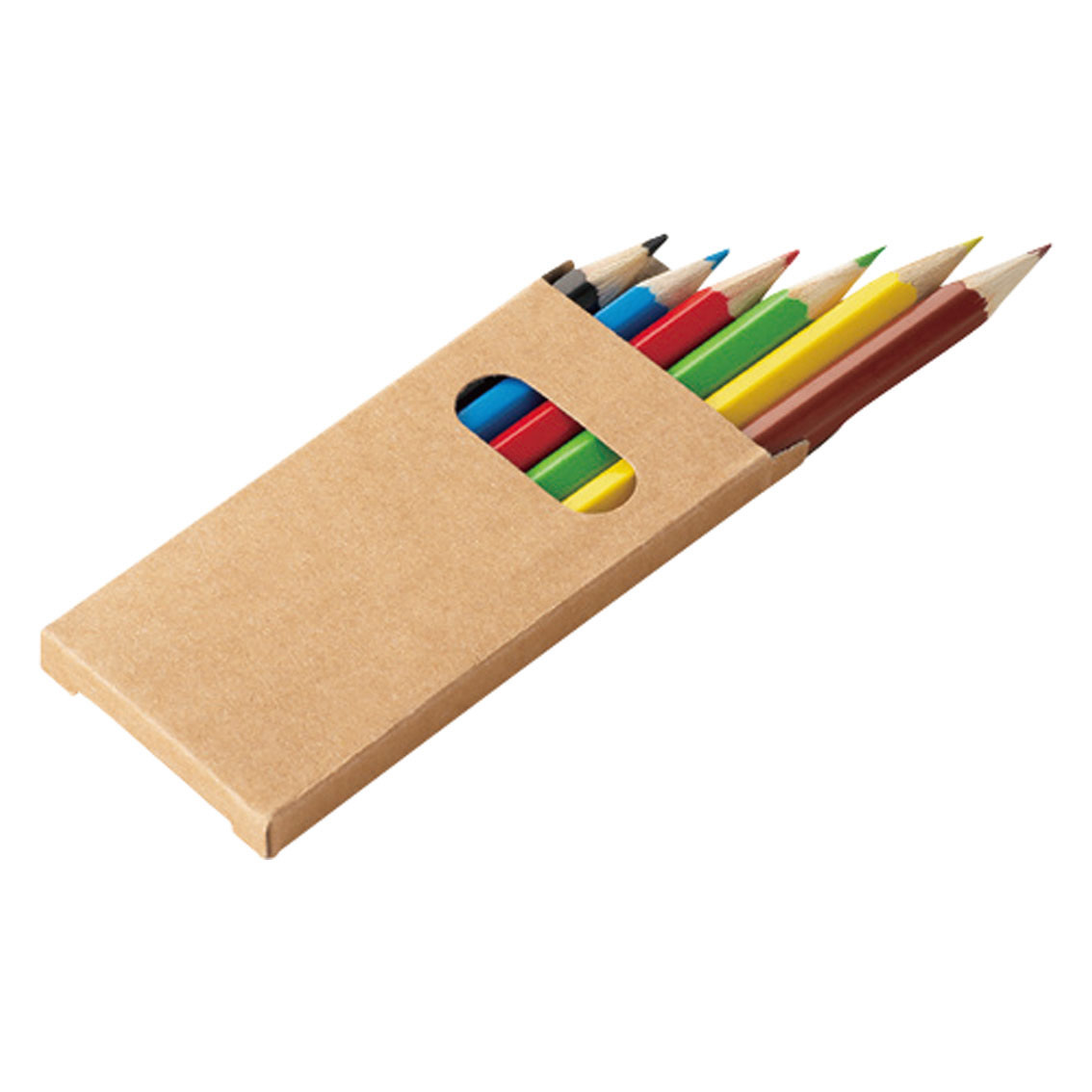 [お子様文具] ミニ色鉛筆6本セット