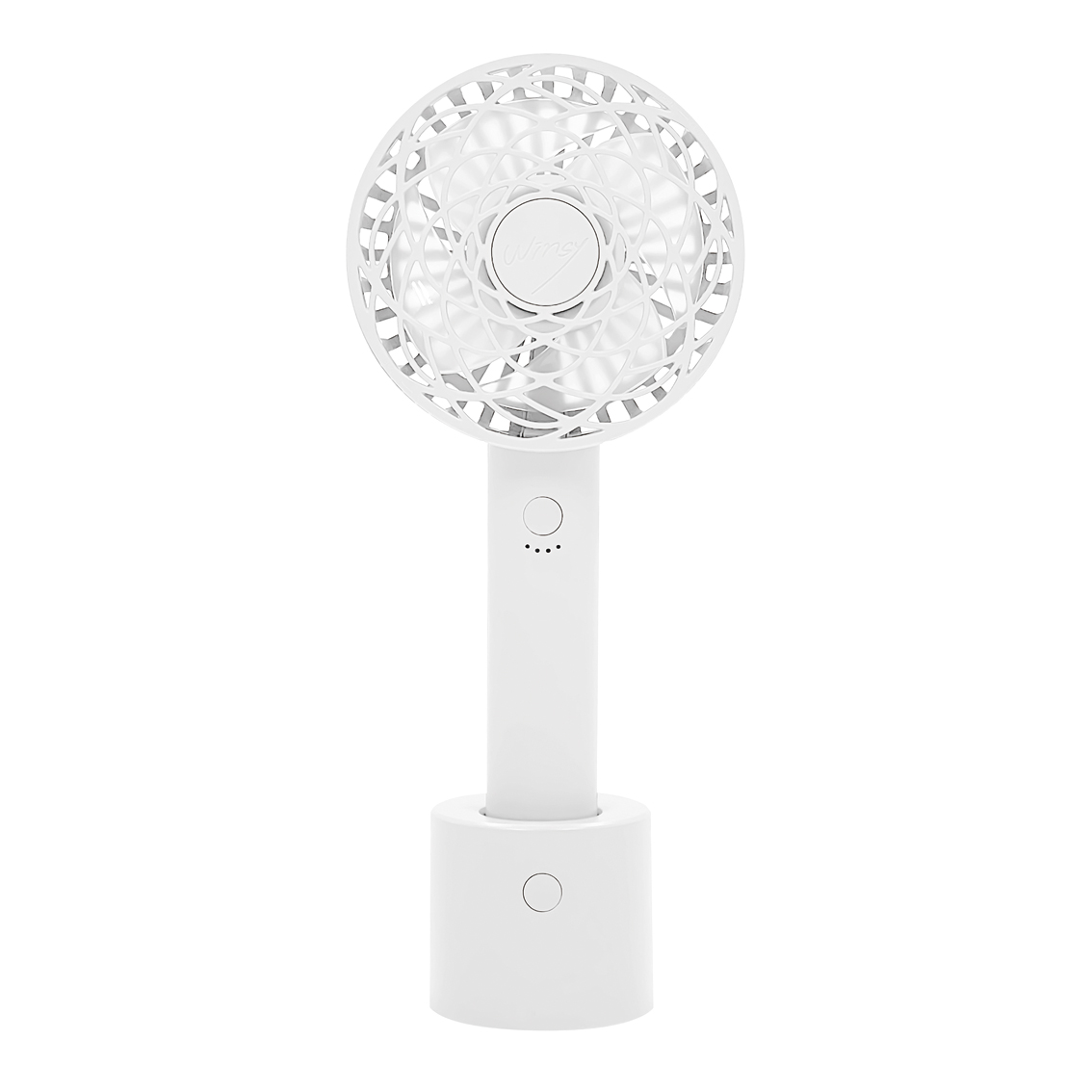 [熱中症対策] WINSY USB充電式オートスイングファン フラワータイプ（自動スイング機能充電スタンド付）