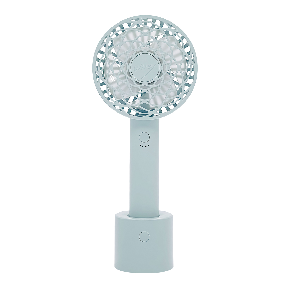[熱中症対策] WINSY USB充電式オートスイングファン フラワータイプ（自動スイング機能充電スタンド付）