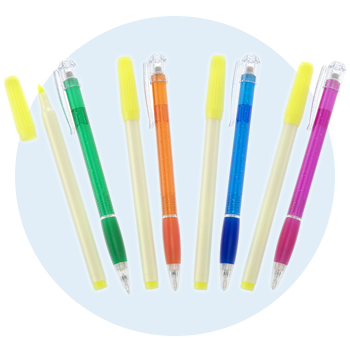 [蛍光ペン] キラキラシャープペン+パール蛍光ペン