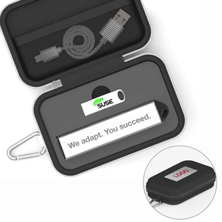 ＜名入れ3ヶ所 印刷0円＞ メタルSギフトセット／USBメモリ＆モバイルバッテリー