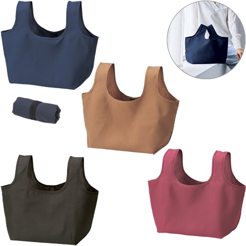 [折り畳みバッグ] エコモ･フワリエ 再生PET マチ広バッグ