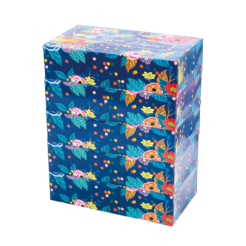 エコフラワーBOXティッシュ150W5個組