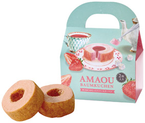 [お菓子ギフト] あまおうのしっとりバームクーヘン2個入