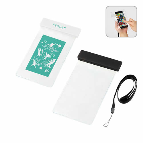 モバイルウォータープルーフポーチ6.9インチ（クリップ全面印刷対応）