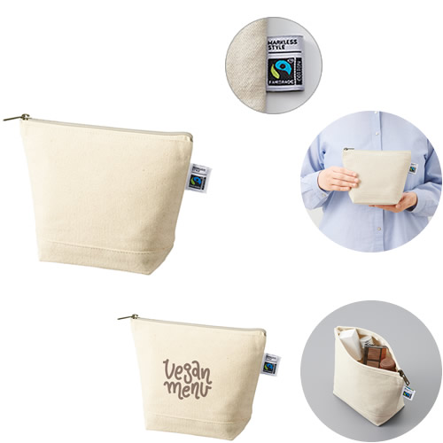 フェアトレードコットンキャンバスデイリーポーチ（S）