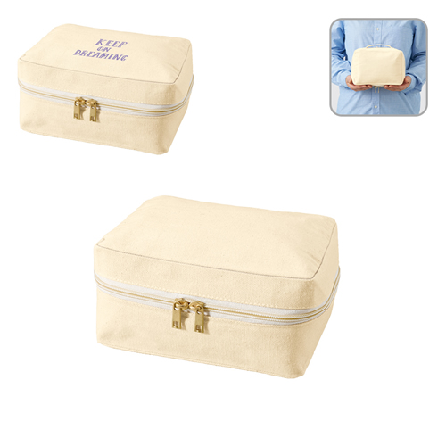 キャンバススクエアファスナーポーチ（M）