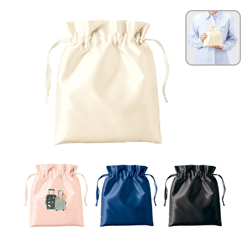 サテンフリル巾着（M）