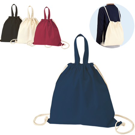 厚手コットンハンドル付リュック