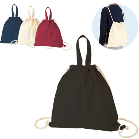 厚手コットンハンドル付リュック