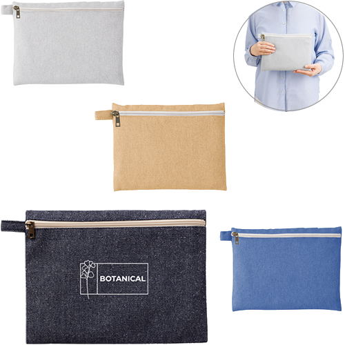 ＜アウトレット売切廃盤＞ シャンブリックキャンバスフラットポーチ（L）