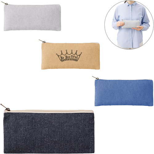 ＜アウトレット売切廃盤＞ シャンブリックキャンバスフラットポーチ ロング