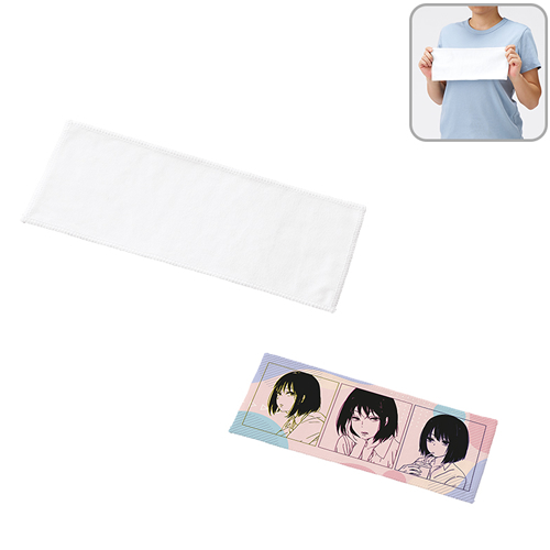 [名入れタオル] コットンWフェイス ハンドタオル（ロング） 昇華転写対応