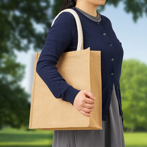 ジュートスクエアトート（ML）