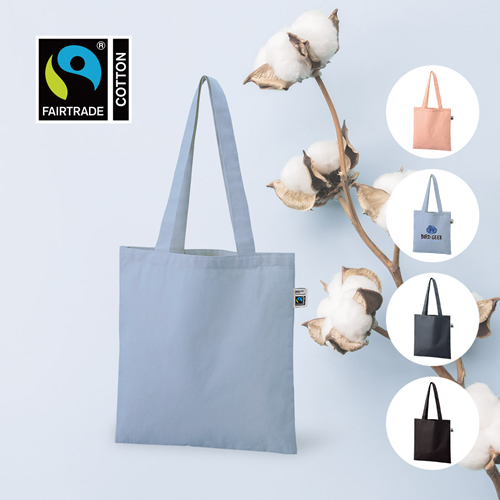 フェアトレードコットンカジュアルフラットバッグ（M）