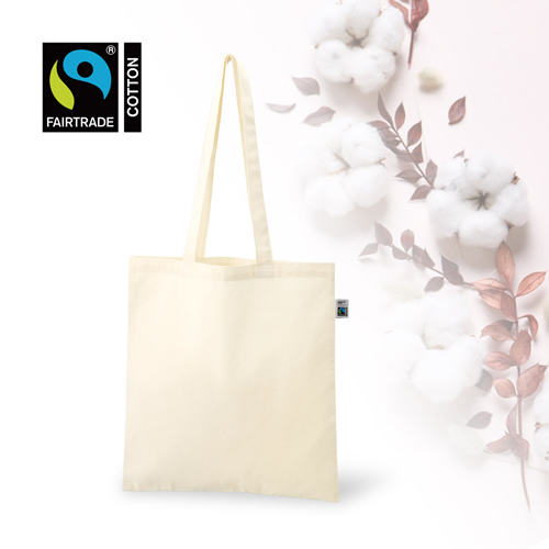 フェアトレードコットンカジュアルフラットバッグ（L）