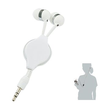 リール付イヤホン