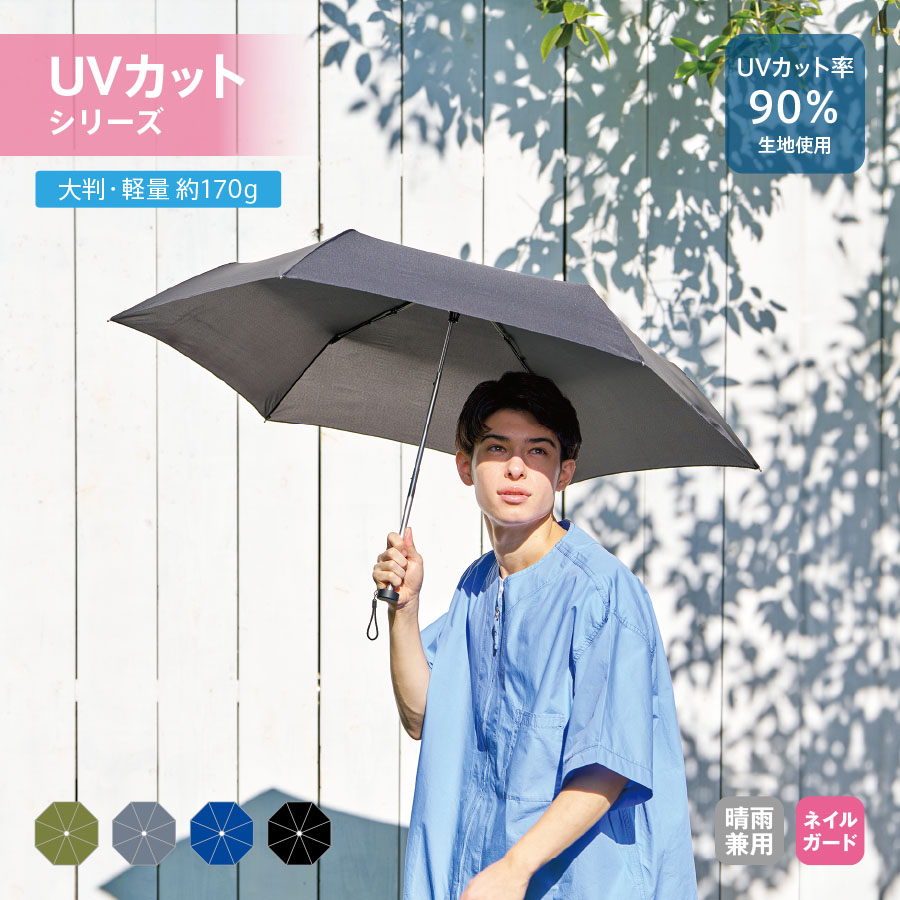 大判軽量UV折りたたみ傘